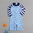 thumbnail image 3 of ATAIKU 0-4T Baby Boys Alpaca One Piece Swimsuit Rash Guard Suits Toddler Long Sleeve Swimwear Kids UPF 50+ Zipper Bathing Suit, 3 of 7