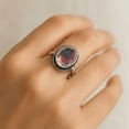 thumbnail image 3 of Mystic Topaz Gemstone Ring for Women 925 Sterling Silver Handmade Rings Ova Cut Gemstone Ring Size US 9.5, 3 of 7