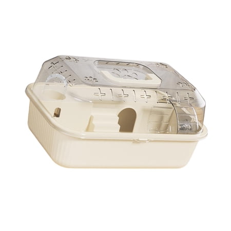 yotijay Hamster Cage Portable Hamster Home Habitat for Hedgehog Small Animal Gerbil Rice White