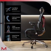 Ergonomic Office Chair,Computer Desk Gaming Chair with 6D Armrest Height Adjustable,136° Tilt for Office and Gaming