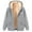 Gray1, variant on Women's Clothing, Lamb Wool Coat Winter Thick Warm Solid Color Hooded Plus Size Coat Valentines Day Gifts, 1Pc Jacket Black L