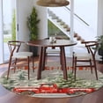 thumbnail image 3 of Round Rugs 6Ft, Grey Christmas Round Area Rug Washable Indoor Throw Carpet, Red Truck Xmas Tree Snowflake Soft Non Slip Circle Rug for Office Cabinet Home Decor Aesthetic, 3 of 8