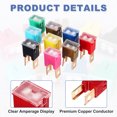 thumbnail image 3 of Uxcell 3pcs Cartridge Fuse, 32VDC 50A Male Terminal Automotive Assortment J Case Fuse for Car, Truck, RV, Boats, Red, 3 of 6