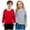 Red, variant on 2 Pack Cotton Long Sleeve Tee Shirts Basic Crewneck T-Shirts for Boys/Girls/Toddlers Long-Sleeve T-Shirts
