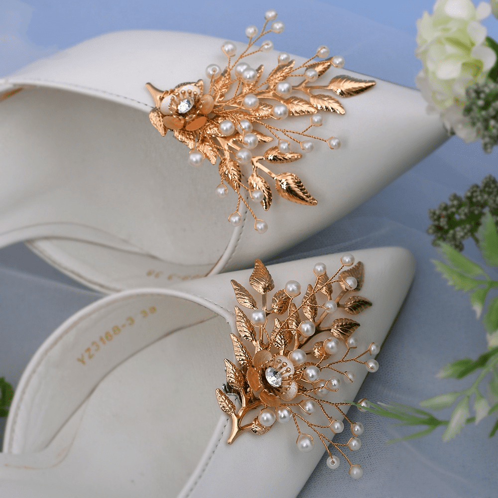 Prong Set Rhinestone Bridal Vintage Shoe Clips Buckles – Modig