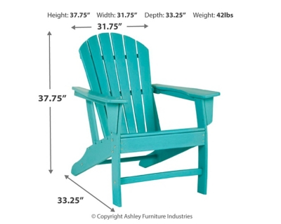 signature design by ashley sundown treasure outdoor red adirondack chair