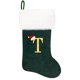 thumbnail image 1 of Eoocan Medias navideñas con monograma de 20 pulgadas, terciopelo verde con puño de felpa súper suave blanco, medias navideñas bordadas, decoración clásica personalizada para decoración de temporada na, 1 of 1