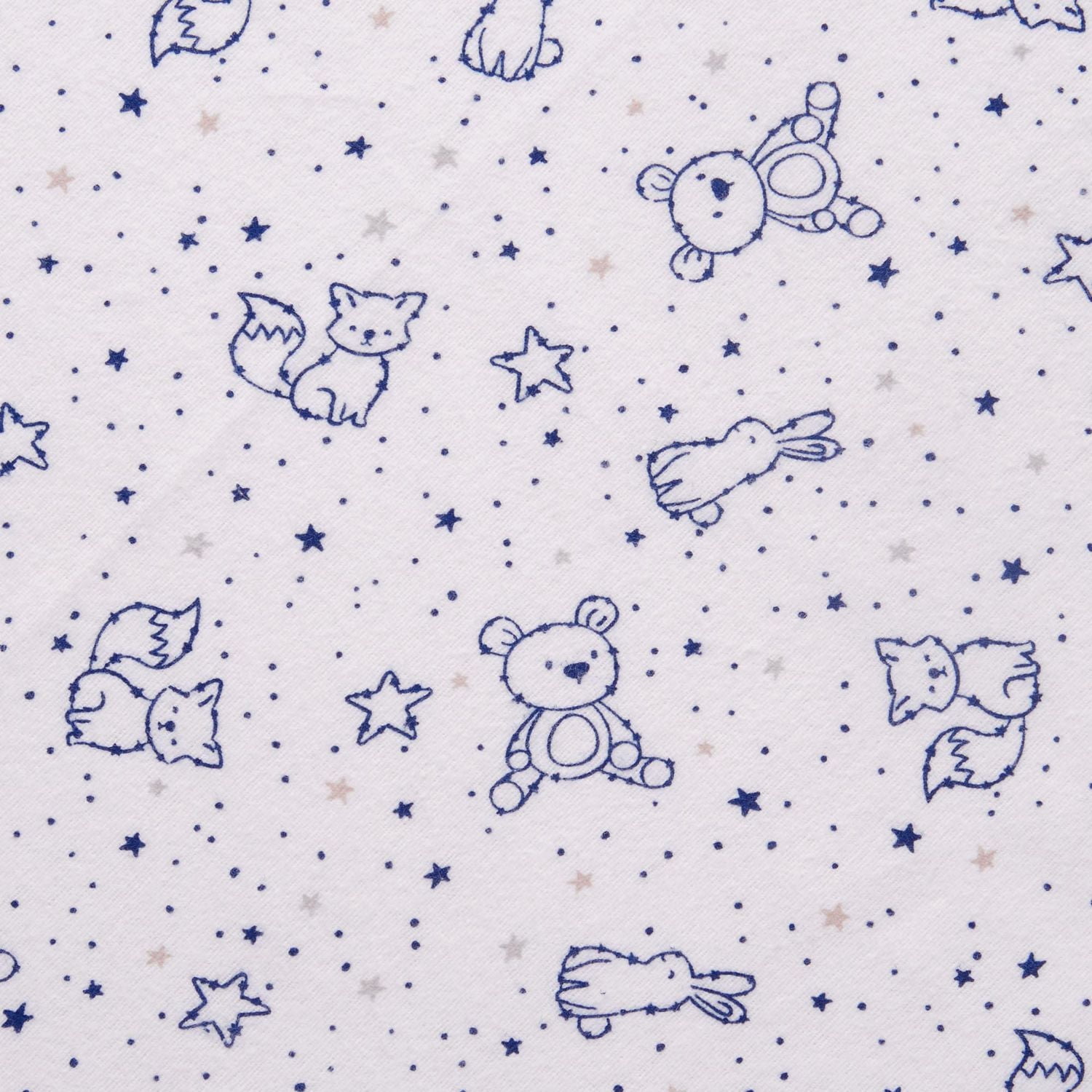 Drap pour lit de bébé en flanelle biologique George Baby Tissu biologique, 71 x 132 cm