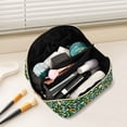 thumbnail image 2 of FORMRS Makeup Bag Travel Cosmetic Organizer for Women Fold Flat Zipper Pouch with Handle, Flourish Flowers Pattern, 2 of 8