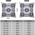 thumbnail image 5 of Navy Floral Throw Pillow Covers Blue and White Porcelain Pillow Covers 18x18 Set of 2 Bohemian Home Decor Pillow Case Chinoiserie Square Linen Pillow Covers for Living Room Couch Patio, 5 of 6