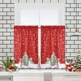 thumbnail image 5 of Christmas Kitchen Curtain Cafe Curtain 36 Inch Tier Curtains Window Treatment Rod Pocket for Home Decor 2 Panels for Bathroom, Living Room Christmas Decoration, 5 of 6
