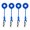 Blue, variant on NestledNature RC Car Shell Body Clip: 4PCS Universal Silicone Metal Retainer Pins For 1/10 Model Car