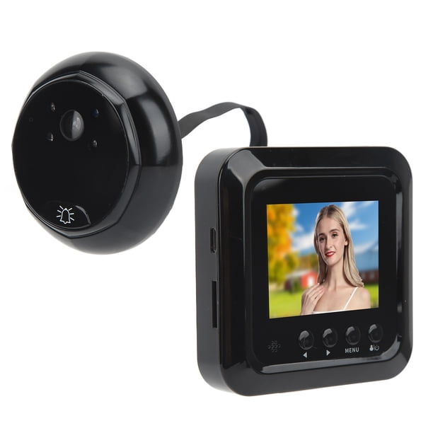 Visor De Puerta Digital, De Videoportero Tono De Timbre Seleccionable Visión Nocturna Por Infrarrojos Modos Múltiples Función FIFO Pantalla De 2,4 Pulgadas Para Oficina