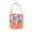 B-3, variant on Halloween Candy Bucket, Sturdy Canvas Reusable Fabric Gift Tote Basket with Orange Handle and Base, Candy Storage Hand Bag for Kids Gifts Exchanging, Holiday Party Decor - Aztec Print