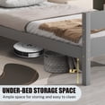 thumbnail image 6 of PAPROOS Twin Bed Frame, Solid Wood Platform Bed with Headboard and Footboard, Modern Twin Bed Frame with Wooden Slats Support, No Box Spring Needed, Gray, 6 of 12