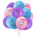 thumbnail image 5 of Juego de 10/15 globos de látex con lentejuelas para casa de muñecas Gabby de 12 pulgadas con forma de gato, decoración para fiesta de baby shower, suministros para fiesta de cumpleaños de niña, 5 of 5