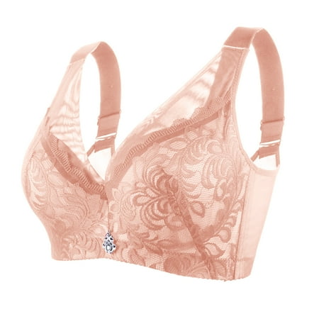 

Zuwimk Bras For Women Full Coverage Women’s Push Up Lace Bra Comfort Padded Underwire Bra Lift Up Add One Cup A 38/85C