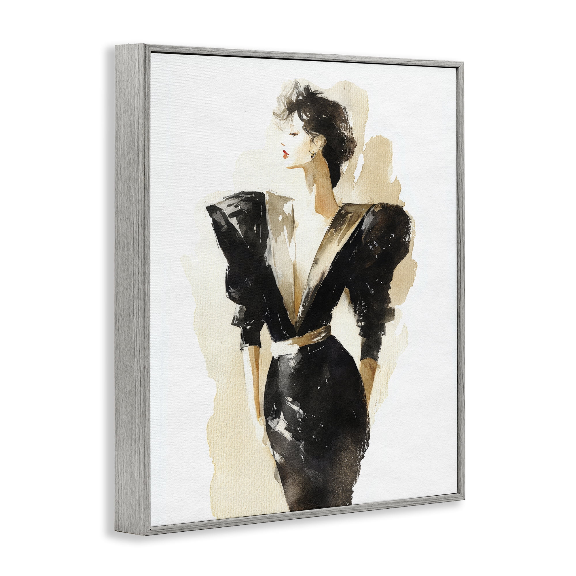 Stupell Industries Timeless Velvet Attitude Gray Framed Giclee Art, design by Svetlana Aleynikova