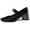 Black, variant on RONILURN Womens Mary Jane Shoes Pumps Low Heels Closed Squera Toe Chunky Comfortable Dress Shoes Bow Tie Wedding Bride
