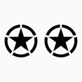 thumbnail image 1 of BRILLAR Adhesivo reflectante para coche con pentagrama, juego de 2 (negro, 12 cm), 1 of 5