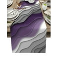 thumbnail image 2 of Purple Grey Gradient Modern Geometric Abstract Table Runner Home Wedding Table Mat Centerpieces Decoration Dining Tablecloth, 2 of 7