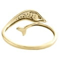 thumbnail image 4 of 10K Yellow Gold Diamond Dolphin Tail Bypass Women's Right Hand Ring 1/10 Ct., 4 of 5