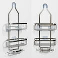 thumbnail image 4 of UU&T Bathroom Hanging Shower Organizer, Over Head Shower Caddy Basket with Hooks for Razor and Sponge, Anti-Swing, Silver, 4 of 7