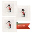 thumbnail image 4 of Jolitee Christmas Decorative Hemstitch Cocktail Napkins, 6"x6" Washable Linen-Like Cloth Napkins, Handmade for Holiday Entertaining & Everyday Use (Snowman, Set of 6), 4 of 8