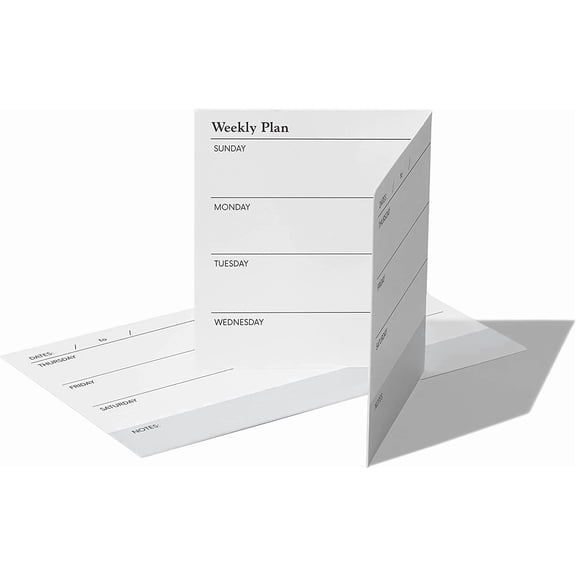Notsu Weekly Planner Note Cards, 50 ct | Pocket Foldable 3x5 Productivity Index Cards, Premium Thick Quality Paper Stock