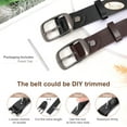 thumbnail image 5 of 2 Pack Women Leather Belt, Fashion Ladies Belt with Pin Buckle for Jeans Pants, 5 of 7