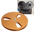 thumbnail image 1 of Carrete de Recogida Vacío de 7 Pulgadas y 1/4 a Carrete Cubo Pequeño Carrete Abierto Universal de 3 Agujeros Cinta de Carrete Vacío Máquina de Apertura de Aluminio, 1 of 8
