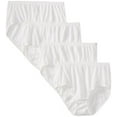 thumbnail image 2 of Hanes Women's Ultimate Cotton Comfort Briefs All White  4-Pack, 2 of 2