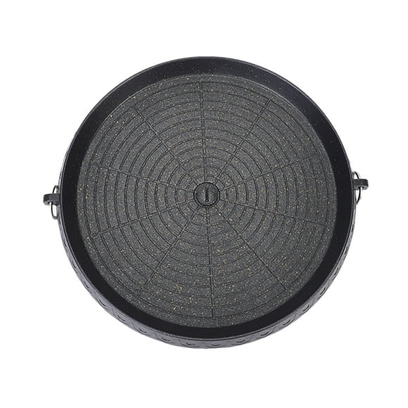 pdqouc Plaque de Gril BBQ Haute Poêle de Gril pour Cuisinière à Gaz Gril de Table de Camping Bulgogi BBQ Rond Idéal pour une Utilisation Familiale au Four et des Délices de Cuisson