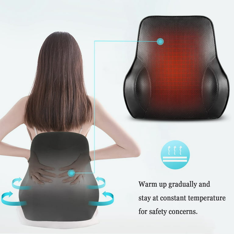 SEG Direct Lumbar Support Pillow for Office Chair, Ergonomic Pillow with  Heating and Vibrating Functions, Back Support for Back Pain Relief, Memory
