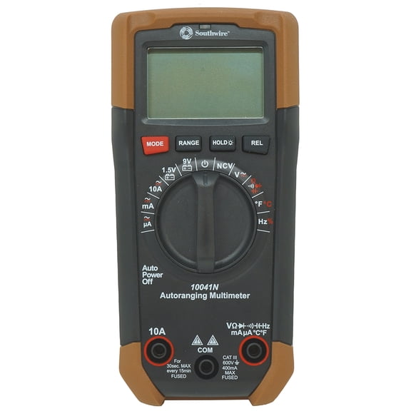 Southwire 10041N Auto-Ranging Digital Multimeter, 0-600V AC/DC