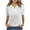 White, variant on Posijego Womens Summer Tops Polka Dot Print Short Sleeve T-Shirts Collared Golf Tennis Shirts Casual Dressy Blouses for Ladies