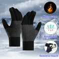 thumbnail image 4 of Baqcunre Warm Gloves, Winter Men And Women Keep Warm Touching Screen Knit Gloves Elastic Cuff Soft Full Finger Gloves Mitten, Knitted Gloves, Heating Gloves, 4 of 7