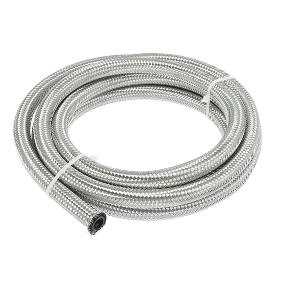 AN6 3/8" 10ft CPE Fuel Line Hose Stainless Steel Car Engines Braided Tube