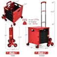 thumbnail image 3 of Spaco  Foldable Utility Cart for Travel and Shopping-Red, Heavy Duty Collapsible Utility Cart with Wheels for Storage, Laundry, Luggage, 3 of 9