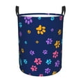 thumbnail image 1 of ZNDUO Round Laundry Basket, Waterproof Collapsible Laundry Baskets with Handles, Medium Size - Cartoon Dog Paw Pattern, 1 of 8