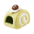 thumbnail image 3 of Cama para cobayas, casa suave para animales pequeños, acogedora y cálida, refugio de forro polar con establo Verde, 3 of 9