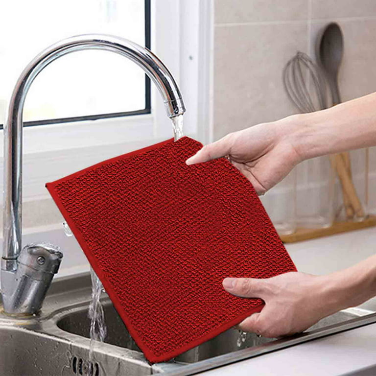 Large Dish Drying Mat for Kitchen Counter - Super-Absorbent Washable Cotton