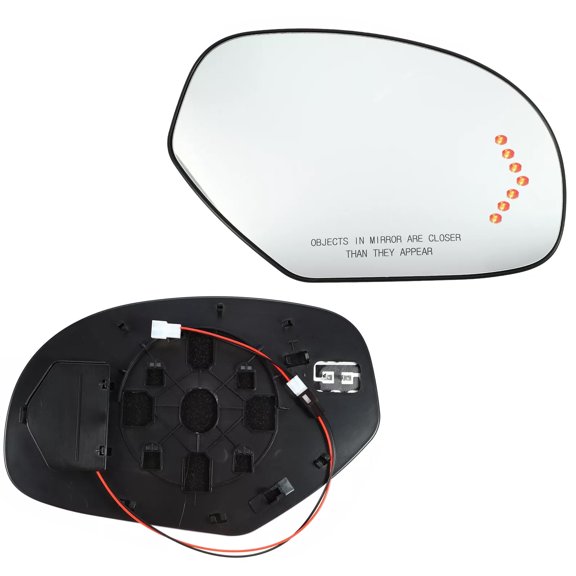 Right Passenger Side Mirror Glass Replacement for 07-14 Chevy Silverado Suburban Tahoe Avalanche GMC Sierra Yukon Cadillac Escalade Rearview Side Heated Mirror with signal light Replace GM1325138