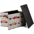 thumbnail image 4 of Lush Decor Race Cars Fabric Covered Collapsible Box Blue/Orange 3-Piece Set, 4 of 4