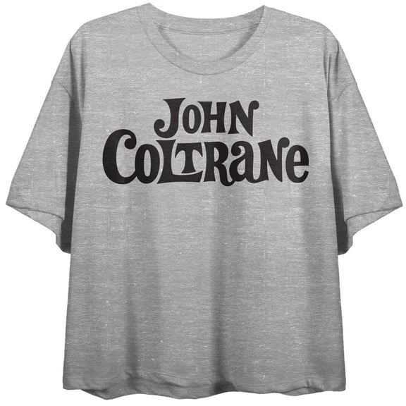 John Coltrane Women's Heather Gray Short Sleeve Cropped Tee-M