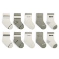 thumbnail image 1 of Striped letter baby socks for boys and girls with a collegiate style suitable for children's footwear, 1 of 5