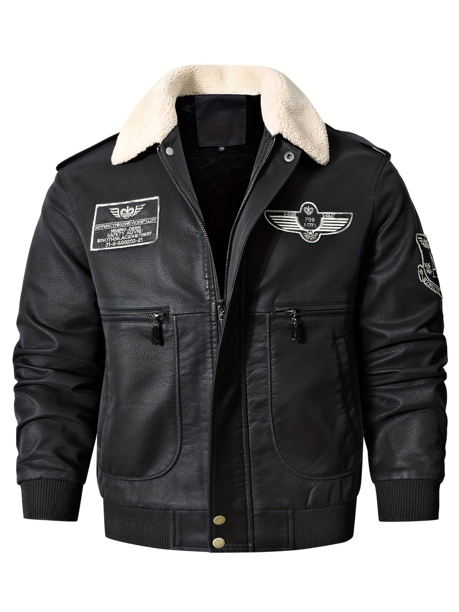 Touch&Torn Men's Motorcycle Leather Jacket Genuine Cow Hide Biker