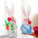 thumbnail image 5 of Cateissary Muñeca sin rostro de Pascua, fiesta temática de animales, decoración de vacaciones, sofá de interior, adorno de mesa, sala de Kits de decoración para fiestas Verde, 5 of 6