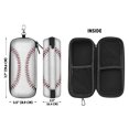 thumbnail image 3 of WIRESTER Double Eyeglasses Case, Hard Shell Dual Glasses Holder with Zipper & Keychain Clip - Baseball, 3 of 6