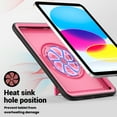 thumbnail image 6 of Case for iPad 10th Gen 10.9" 2022 A2757/A2777/A2696, Silicone PC Protective Cover with Pencil Holder Shoulder Strap & 360 Degree Rotating Hand Strap Kickstand 2 In 1 Case Cover, Rose, 6 of 11